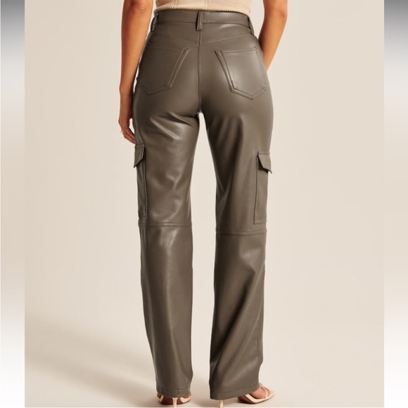 Abercrombie & fitch the 90s relaxed jean high rise vegan leather - Picture 2 of 8